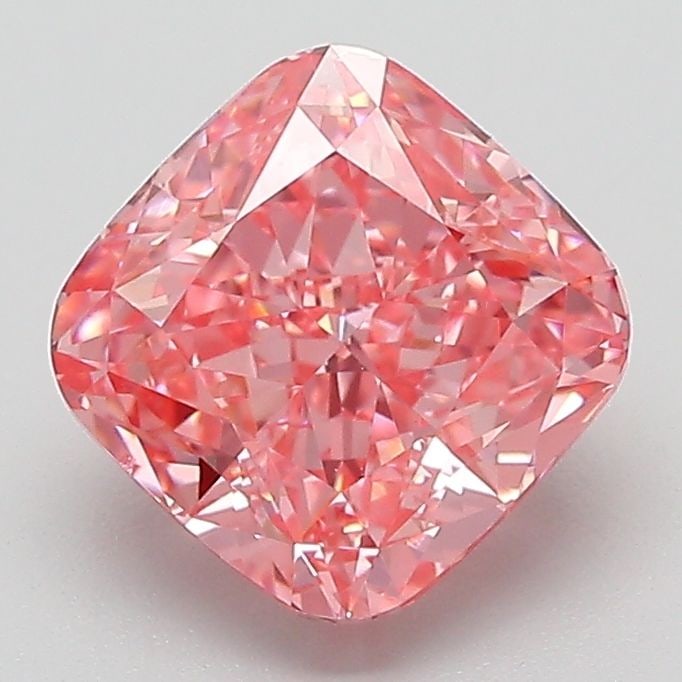 Loose Diamond - CUSHION MODIFIED 2.08ct Fancy Vivid Pink VVS2: Loose Diamond - CUSHION MODIFIED 2.08ct Fancy Vivid Pink VVS2 Source: This is a real non-mined Diamond that has been grown in a lab Shape: CUSHION MODIFIED Carats: 2.08 Color: Fancy Vivid Pink