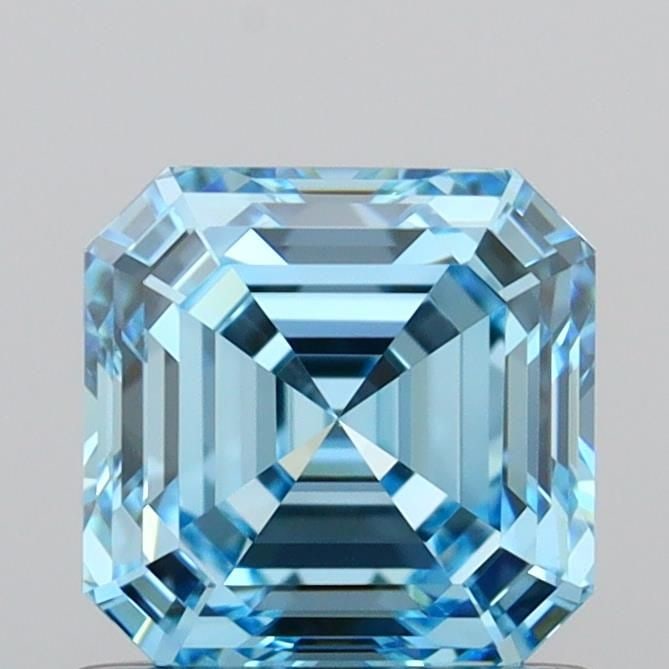 Loose Diamond - ASSCHER 1.04ct Fancy Vivid Blue VVS2: Loose Diamond - ASSCHER 1.04ct Fancy Vivid Blue VVS2 Source: This is a real non-mined Diamond that has been grown in a lab Shape: ASSCHER Carats: 1.04 Color: Fancy Vivid Blue Certification: IGI