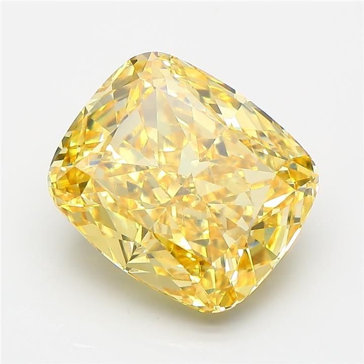 Loose Diamond - CUSHION MODIFIED 6.14ct Fancy Vivid Yellow VS1: Loose Diamond - CUSHION MODIFIED 6.14ct Fancy Vivid Yellow VS1 Source: This is a real non-mined Diamond that has been grown in a lab Shape: CUSHION MODIFIED Carats: 6.14 Color: Fancy Vivid Yellow Cert