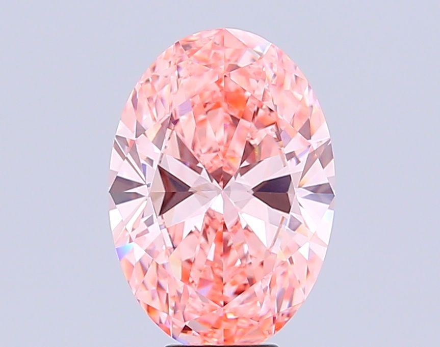 Loose Diamond - OVAL 8.01ct Fancy Vivid Pink VS1: Loose Diamond - OVAL 8.01ct Fancy Vivid Pink VS1 Source: This is a real non-mined Diamond that has been grown in a lab Shape: OVAL Carats: 8.01 Color: Fancy Vivid Pink Certification: IGI Video: