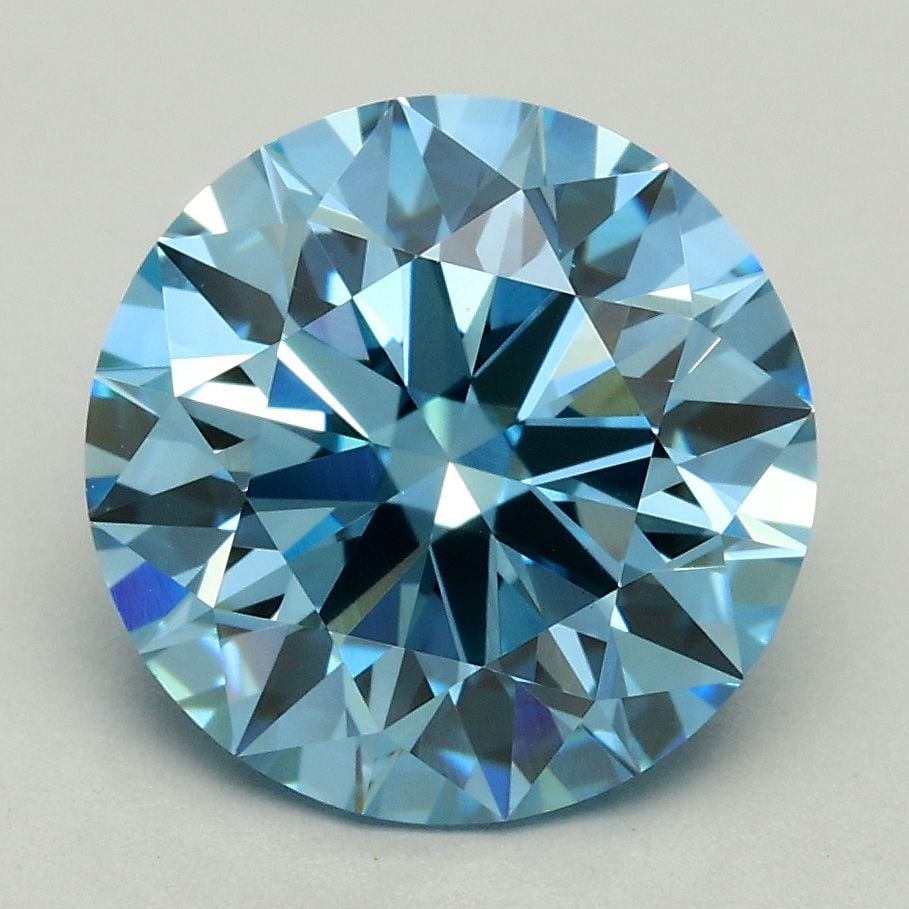 Ideal Loose Diamond - ROUND 2.55ct Fancy Intense Blue VVS2: Ideal Loose Diamond - ROUND 2.55ct Fancy Intense Blue VVS2 Source: This is a real non-mined Diamond that has been grown in a lab Shape: ROUND Carats: 2.55 Color: Fancy Intense Blue Certification: IGI