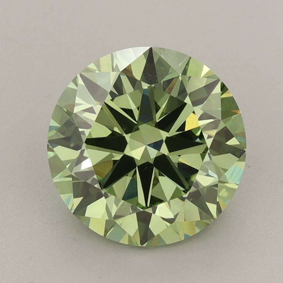 Loose Diamond - ROUND 3.23ct Fancy Vivid Green VVS2: Loose Diamond - ROUND 3.23ct Fancy Vivid Green VVS2 Source: This is a real non-mined Diamond that has been grown in a lab Shape: ROUND Carats: 3.23 Color: Fancy Vivid Green Certification: IGI Video: