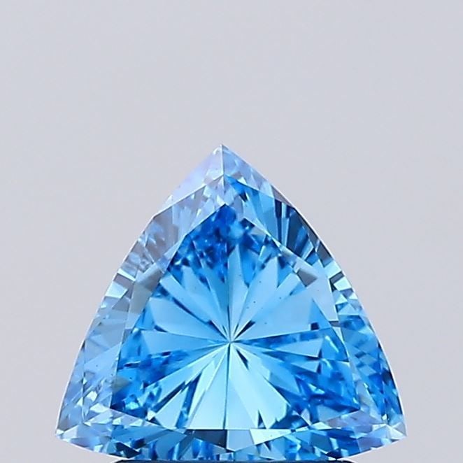 Loose Diamond - TRIANGULAR 1.05ct Fancy Vivid Blue VS1: Loose Diamond - TRIANGULAR 1.05ct Fancy Vivid Blue VS1 Source: This is a real non-mined Diamond that has been grown in a lab Shape: TRIANGULAR Carats: 1.05 Color: Fancy Vivid Blue Certification: IGI