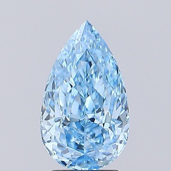 Loose Diamond - PEAR 1.69ct Fancy Vivid Blue VS1: Loose Diamond - PEAR 1.69ct Fancy Vivid Blue VS1 Source: This is a real non-mined Diamond that has been grown in a lab Shape: PEAR Carats: 1.69 Color: Fancy Vivid Blue Certification: IGI Video:
