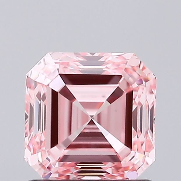 Loose Diamond - ASSCHER 1.08ct Fancy Vivid Pink VVS2: Loose Diamond - ASSCHER 1.08ct Fancy Vivid Pink VVS2 Source: This is a real non-mined Diamond that has been grown in a lab Shape: ASSCHER Carats: 1.08 Color: Fancy Vivid Pink Certification: IGI Video: