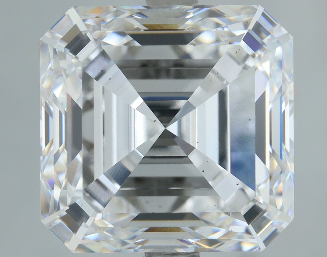 Loose Diamond - SQUARE EMERALD 6.05ct E VS2: Loose Diamond - SQUARE EMERALD 6.05ct E VS2 Source: This is a real non-mined Diamond that has been grown in a lab Shape: SQUARE EMERALD Carats: 6.05 Color: E Clarity: VS2 Certification: IGI Video: