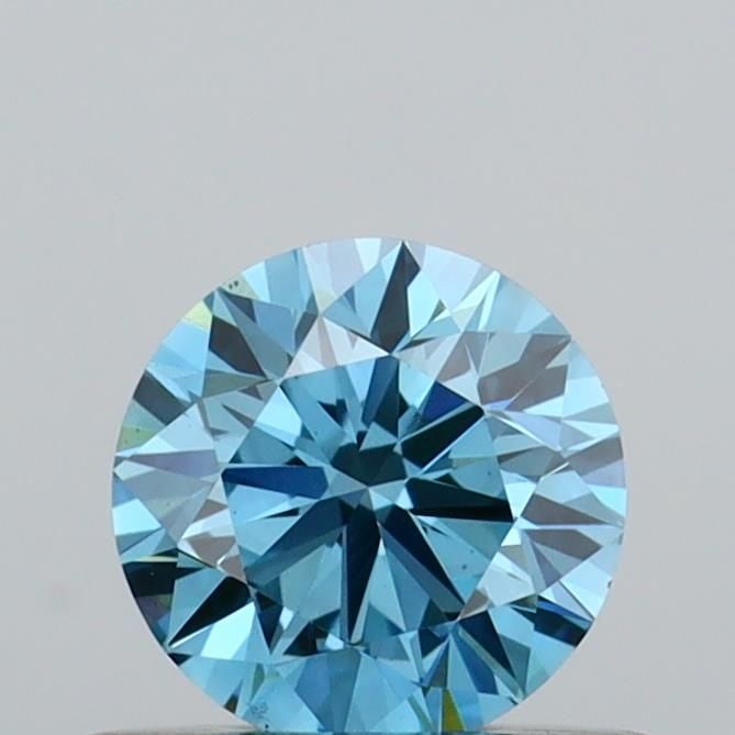 Ideal Loose Diamond - ROUND 0.47ct Fancy Vivid Blue VS1: Ideal Loose Diamond - ROUND 0.47ct Fancy Vivid Blue VS1 Source: This is a real non-mined Diamond that has been grown in a lab Shape: ROUND Carats: 0.47 Color: Fancy Vivid Blue Certification: IGI Video
