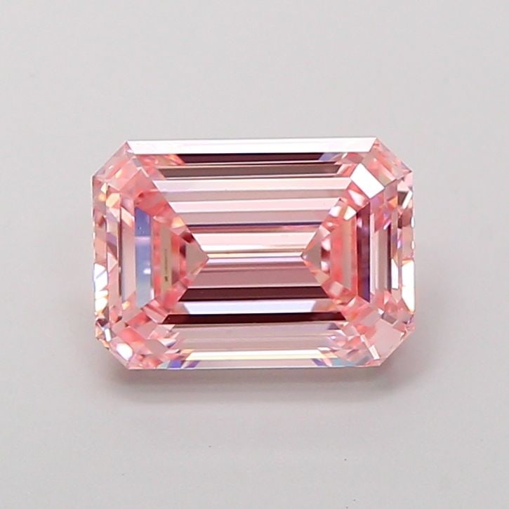 Loose Diamond - EMERALD 2.56ct Fancy Vivid Pink VS1: Loose Diamond - EMERALD 2.56ct Fancy Vivid Pink VS1 Source: This is a real non-mined Diamond that has been grown in a lab Shape: EMERALD Carats: 2.56 Color: Fancy Vivid Pink Certification: IGI Video: