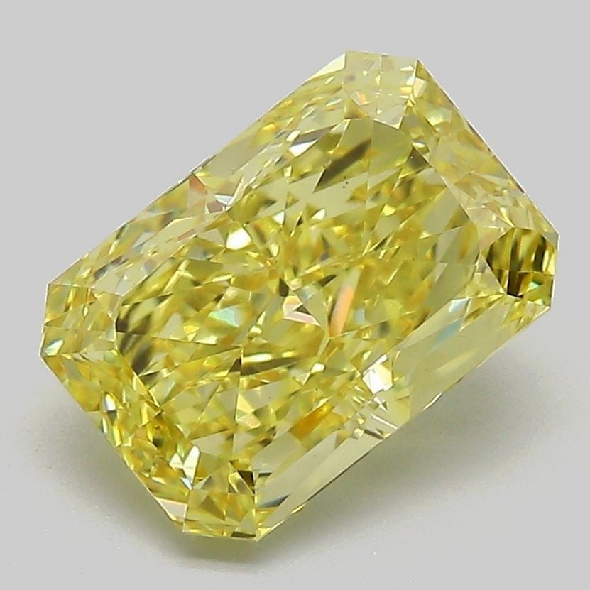 Loose Diamond - RADIANT 2.7ct Fancy Vivid Yellow VS1: Loose Diamond - RADIANT 2.7ct Fancy Vivid Yellow VS1 Source: This is a real non-mined Diamond that has been grown in a lab Shape: RADIANT Carats: 2.7 Color: Fancy Vivid Yellow Certification: IGI Video