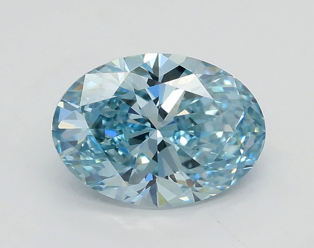 Loose Diamond - OVAL 1.71ct Fancy Intense Blue VS1: Loose Diamond - OVAL 1.71ct Fancy Intense Blue VS1 Source: This is a real non-mined Diamond that has been grown in a lab Shape: OVAL Carats: 1.71 Color: Fancy Intense Blue Certification: IGI Video:
