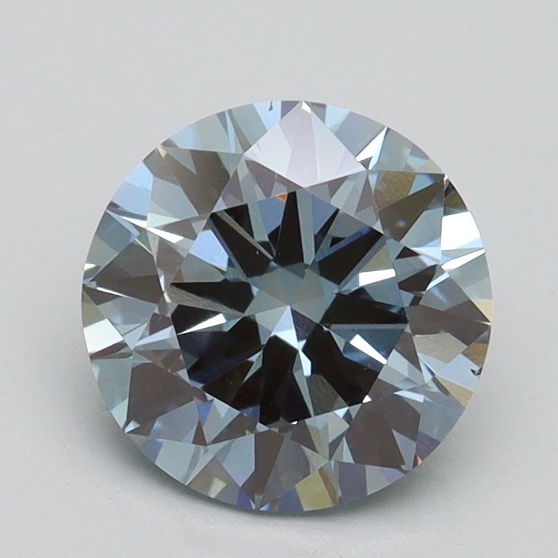 Loose Diamond - ROUND 1.8ct Fancy Intense Blue VS1: Loose Diamond - ROUND 1.8ct Fancy Intense Blue VS1 Source: This is a real non-mined Diamond that has been grown in a lab Shape: ROUND Carats: 1.8 Color: Fancy Intense Blue Certification: IGI Video: