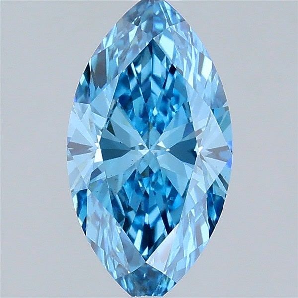 Loose Diamond - MARQUISE 1.5ct Fancy Vivid Blue VS2: Loose Diamond - MARQUISE 1.5ct Fancy Vivid Blue VS2 Source: This is a real non-mined Diamond that has been grown in a lab Shape: MARQUISE Carats: 1.5 Color: Fancy Vivid Blue Certification: IGI Video: