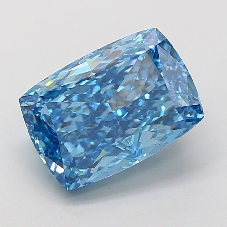 Loose Diamond - CUSHION MODIFIED 3.0ct Fancy Vivid Blue VS2: Loose Diamond - CUSHION MODIFIED 3.0ct Fancy Vivid Blue VS2 Source: This is a real non-mined Diamond that has been grown in a lab Shape: CUSHION MODIFIED Carats: 3.0 Color: Fancy Vivid Blue Certificat