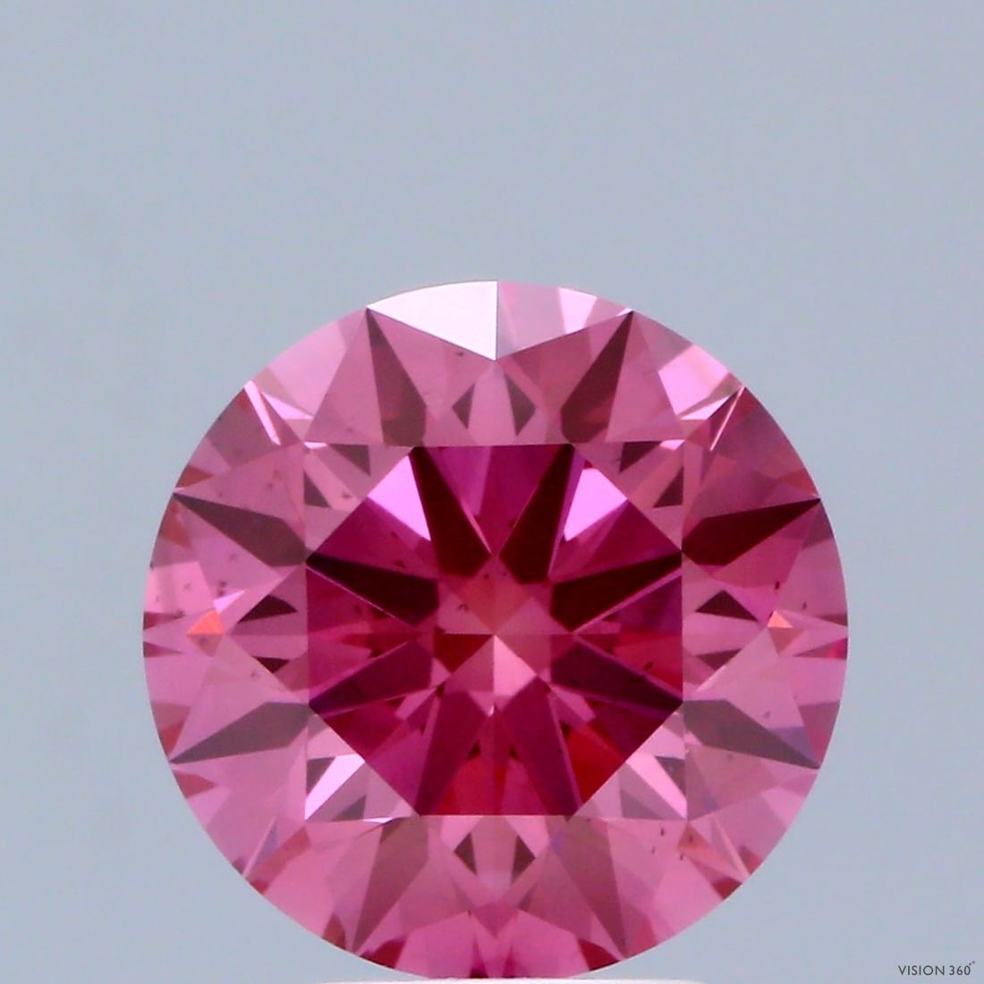 Ideal Loose Diamond - ROUND 3.12ct Fancy Vivid Pink VS2: Ideal Loose Diamond - ROUND 3.12ct Fancy Vivid Pink VS2 Source: This is a real non-mined Diamond that has been grown in a lab Shape: ROUND Carats: 3.12 Color: Fancy Vivid Pink Certification: IGI PLEAS