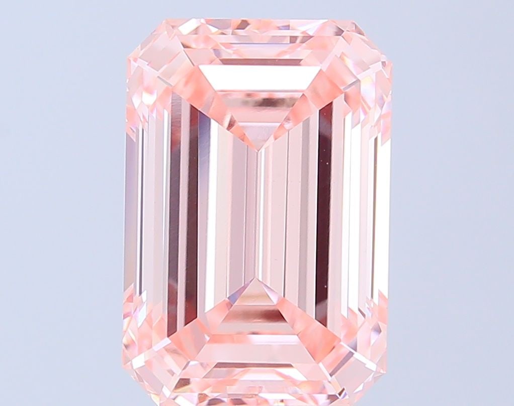 Loose Diamond - EMERALD 8.09ct Fancy Intense Pink VVS2: Loose Diamond - EMERALD 8.09ct Fancy Intense Pink VVS2 Source: This is a real non-mined Diamond that has been grown in a lab Shape: EMERALD Carats: 8.09 Color: Fancy Intense Pink Certification: IGI Vi