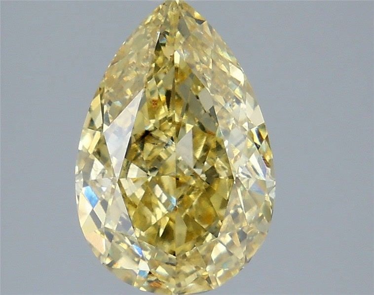 Loose Diamond - PEAR 3.54ct Fancy Intense Yellow VS2: Loose Diamond - PEAR 3.54ct Fancy Intense Yellow VS2 Source: This is a real non-mined Diamond that has been grown in a lab Shape: PEAR Carats: 3.54 Color: Fancy Intense Yellow Certification: IGI Video