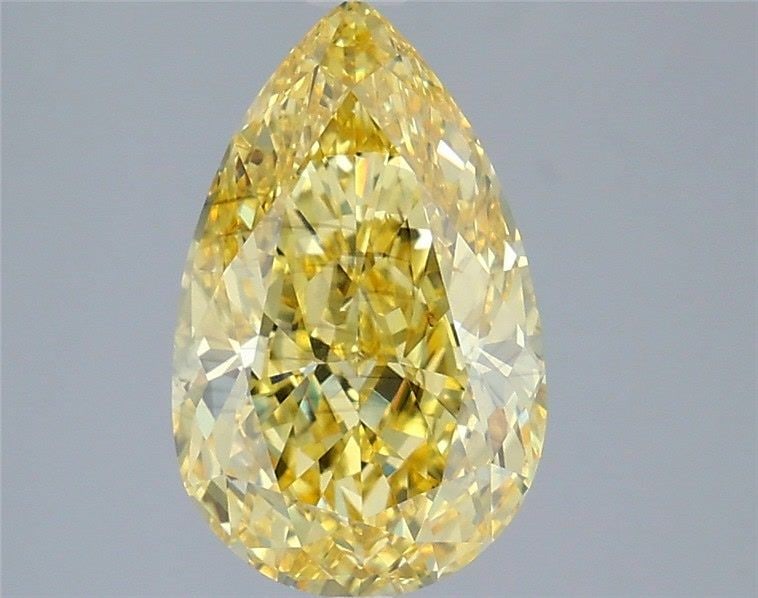 Loose Diamond - PEAR 3.75ct Fancy Vivid Yellow SI1: Loose Diamond - PEAR 3.75ct Fancy Vivid Yellow SI1 Source: This is a real non-mined Diamond that has been grown in a lab Shape: PEAR Carats: 3.75 Color: Fancy Vivid Yellow Certification: IGI Video: