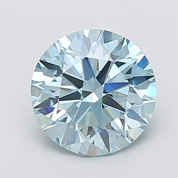 Ideal Loose Diamond - ROUND 2.26ct Fancy Vivid Blue VS1: Ideal Loose Diamond - ROUND 2.26ct Fancy Vivid Blue VS1 Source: This is a real non-mined Diamond that has been grown in a lab Shape: ROUND Carats: 2.26 Color: Fancy Vivid Blue Certification: IGI Video