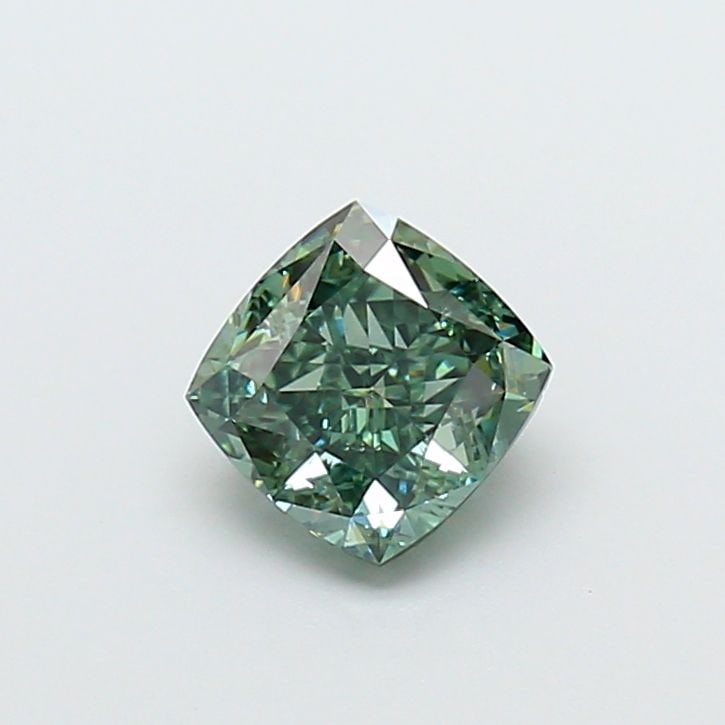 Loose Diamond - CUSHION MODIFIED 1.25ct Fancy Vivid Green VS1: Loose Diamond - CUSHION MODIFIED 1.25ct Fancy Vivid Green VS1 Source: This is a real non-mined Diamond that has been grown in a lab Shape: CUSHION MODIFIED Carats: 1.25 Color: Fancy Vivid Green Certif