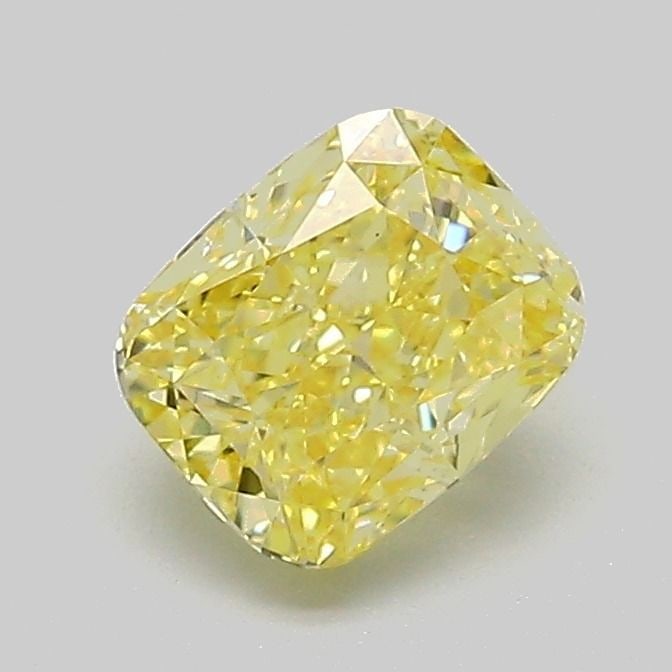 Loose Diamond - CUSHION MODIFIED 1.01ct Fancy Intense Yellow VS1: Loose Diamond - CUSHION MODIFIED 1.01ct Fancy Intense Yellow VS1 Source: This is a real non-mined Diamond that has been grown in a lab Shape: CUSHION MODIFIED Carats: 1.01 Color: Fancy Intense Yellow 