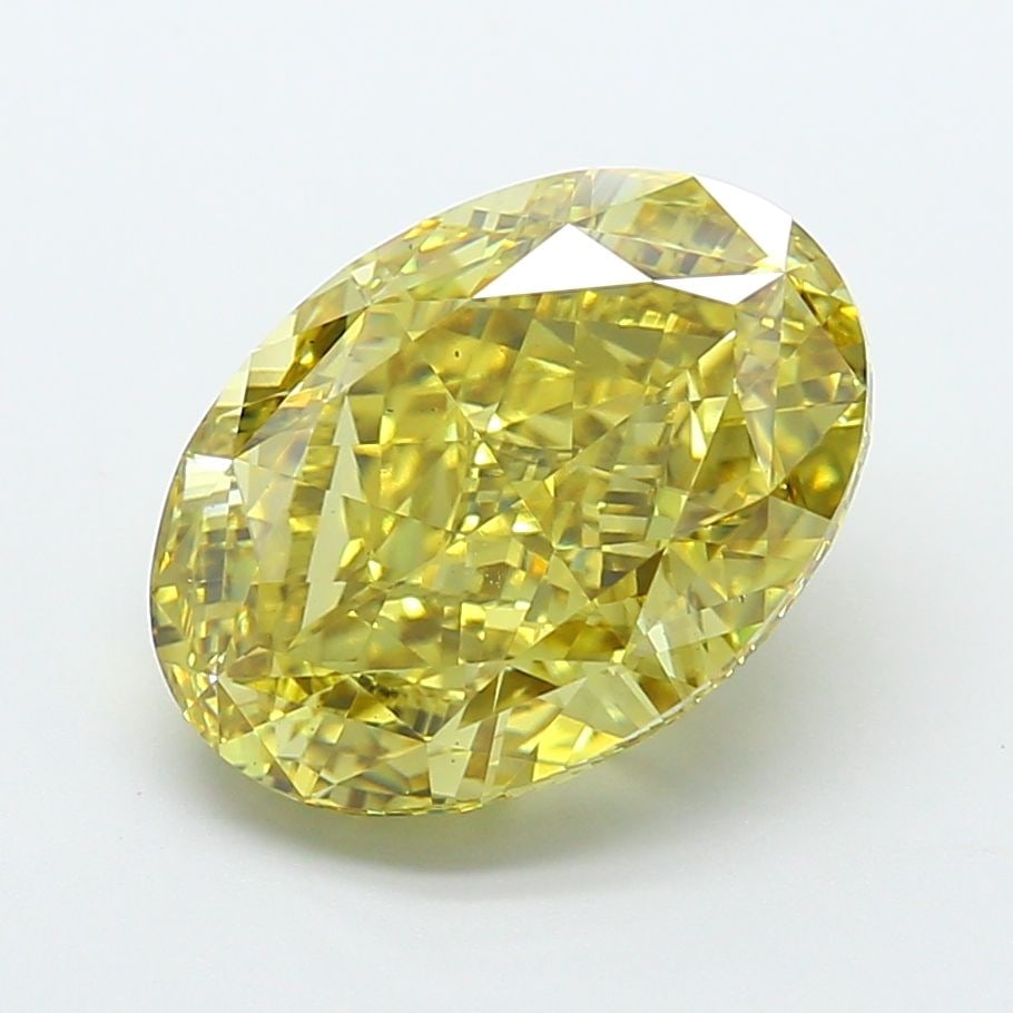 Loose Diamond - OVAL 9.28ct Fancy Intense Yellow VS2: Loose Diamond - OVAL 9.28ct Fancy Intense Yellow VS2 Source: This is a real non-mined Diamond that has been grown in a lab Shape: OVAL Carats: 9.28 Color: Fancy Intense Yellow Certification: IGI Video