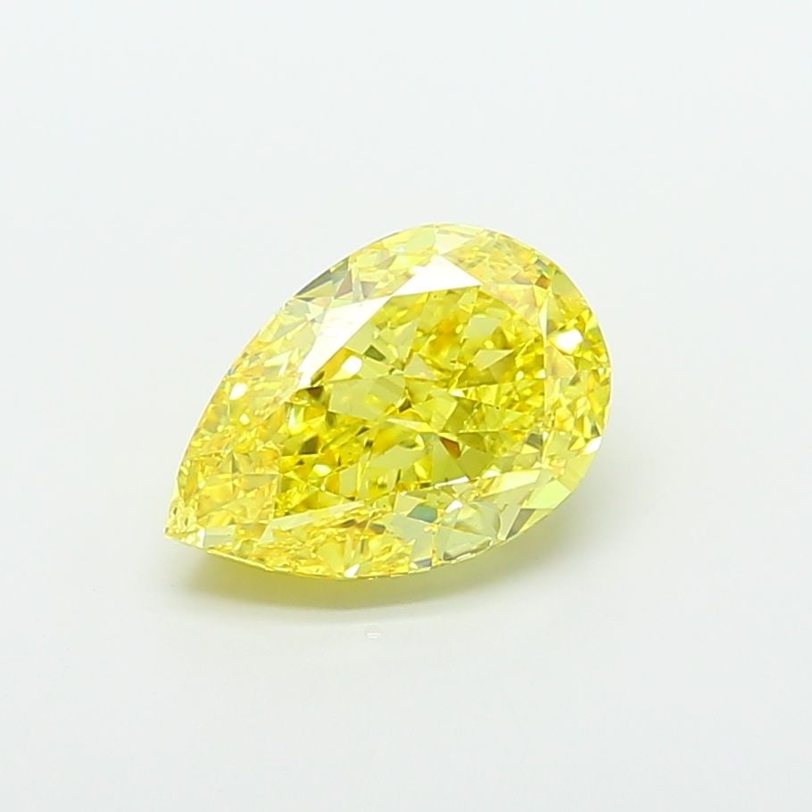 Loose Diamond - PEAR 8.01ct Fancy Vivid Yellow SI1: Loose Diamond - PEAR 8.01ct Fancy Vivid Yellow SI1 Source: This is a real non-mined Diamond that has been grown in a lab Shape: PEAR Carats: 8.01 Color: Fancy Vivid Yellow Certification: IGI Video: