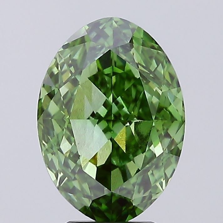 Loose Diamond - OVAL 5.0ct Fancy Vivid Green VVS2: Loose Diamond - OVAL 5.0ct Fancy Vivid Green VVS2 Source: This is a real non-mined Diamond that has been grown in a lab Shape: OVAL Carats: 5.0 Color: Fancy Vivid Green Certification: IGI Video: