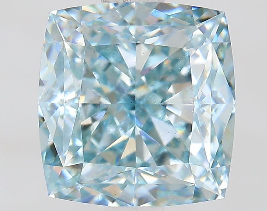 Loose Diamond - CUSHION MODIFIED 2.1ct Fancy Blue VS1: Loose Diamond - CUSHION MODIFIED 2.1ct Fancy Blue VS1 Source: This is a real non-mined Diamond that has been grown in a lab Shape: CUSHION MODIFIED Carats: 2.1 Color: Fancy Blue Certification: IGI Vid