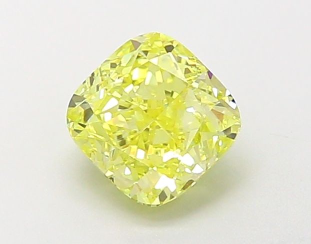 Loose Diamond - CUSHION MODIFIED 1.11ct Fancy Vivid Yellow VVS2: Loose Diamond - CUSHION MODIFIED 1.11ct Fancy Vivid Yellow VVS2 Source: This is a real non-mined Diamond that has been grown in a lab Shape: CUSHION MODIFIED Carats: 1.11 Color: Fancy Vivid Yellow Cer