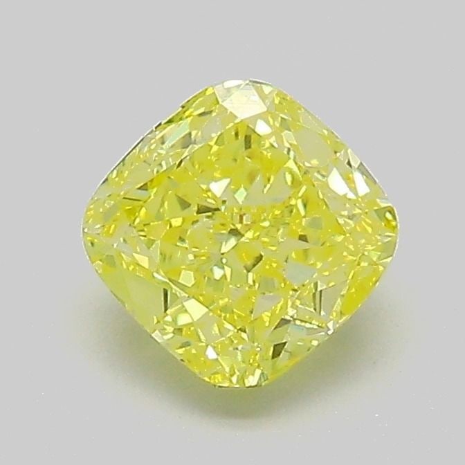 Loose Diamond - CUSHION MODIFIED 1.06ct Fancy Vivid Yellow VVS2: Loose Diamond - CUSHION MODIFIED 1.06ct Fancy Vivid Yellow VVS2 Source: This is a real non-mined Diamond that has been grown in a lab Shape: CUSHION MODIFIED Carats: 1.06 Color: Fancy Vivid Yellow Cer