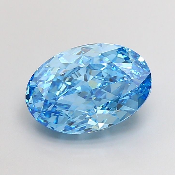 Loose Diamond - OVAL 4.51ct Fancy Vivid Blue VS1: Loose Diamond - OVAL 4.51ct Fancy Vivid Blue VS1 Source: This is a real non-mined Diamond that has been grown in a lab Shape: OVAL Carats: 4.51 Color: Fancy Vivid Blue Certification: IGI Video: Video