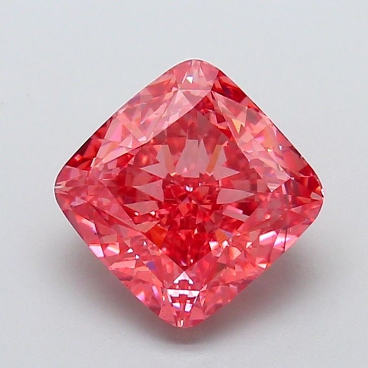 Loose Diamond - CUSHION MODIFIED 4.18ct Fancy Vivid Pink VS2: Loose Diamond - CUSHION MODIFIED 4.18ct Fancy Vivid Pink VS2 Source: This is a real non-mined Diamond that has been grown in a lab Shape: CUSHION MODIFIED Carats: 4.18 Color: Fancy Vivid Pink Certific
