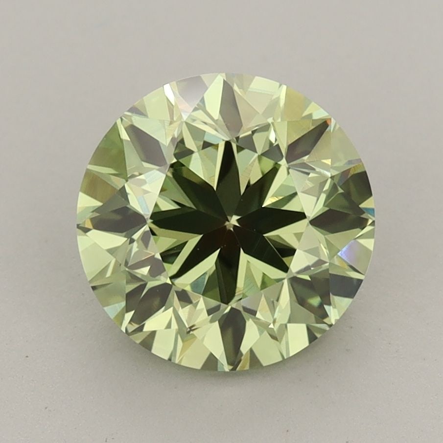 Loose Diamond - ROUND 2.48ct Fancy Vivid Green VVS2: Loose Diamond - ROUND 2.48ct Fancy Vivid Green VVS2 Source: This is a real non-mined Diamond that has been grown in a lab Shape: ROUND Carats: 2.48 Color: Fancy Vivid Green Certification: IGI Video: