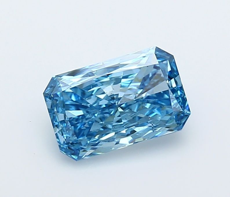 Loose Diamond - RADIANT 1.6ct Fancy Vivid Blue VS2: Loose Diamond - RADIANT 1.6ct Fancy Vivid Blue VS2 Source: This is a real non-mined Diamond that has been grown in a lab Shape: RADIANT Carats: 1.6 Color: Fancy Vivid Blue Certification: IGI Video: