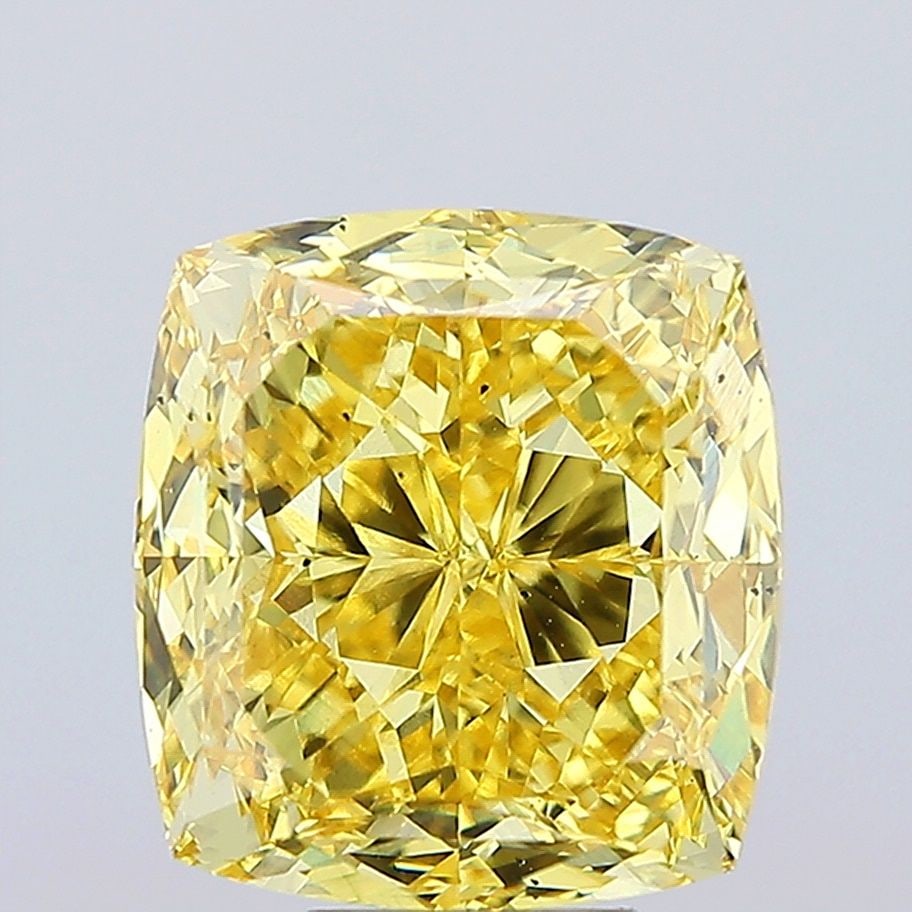 Loose Diamond - CUSHION MODIFIED 10.02ct Fancy Vivid Yellow VS2: Loose Diamond - CUSHION MODIFIED 10.02ct Fancy Vivid Yellow VS2 Source: This is a real non-mined Diamond that has been grown in a lab Shape: CUSHION MODIFIED Carats: 10.02 Color: Fancy Vivid Yellow Ce