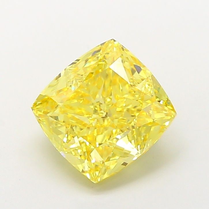 Loose Diamond - CUSHION MODIFIED 4.02ct Fancy Vivid Yellow VVS2: Loose Diamond - CUSHION MODIFIED 4.02ct Fancy Vivid Yellow VVS2 Source: This is a real non-mined Diamond that has been grown in a lab Shape: CUSHION MODIFIED Carats: 4.02 Color: Fancy Vivid Yellow Cer