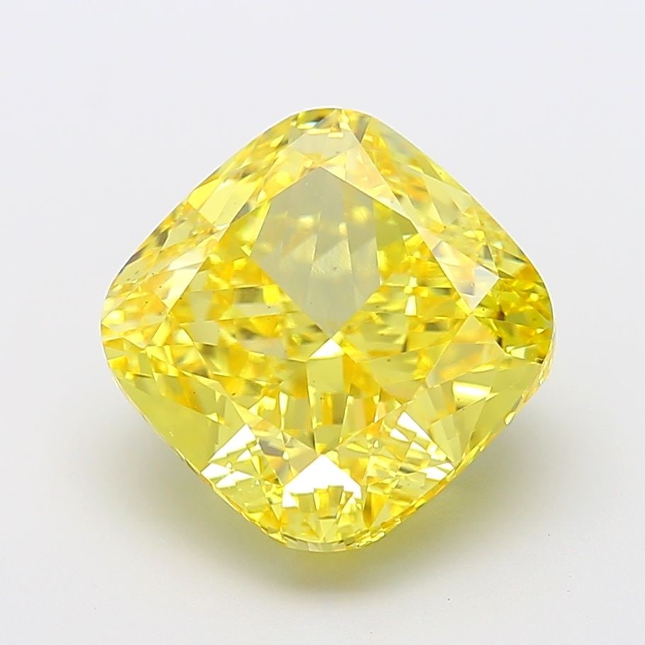 Loose Diamond - CUSHION MODIFIED 9.34ct Fancy Vivid Yellow VS2: Loose Diamond - CUSHION MODIFIED 9.34ct Fancy Vivid Yellow VS2 Source: This is a real non-mined Diamond that has been grown in a lab Shape: CUSHION MODIFIED Carats: 9.34 Color: Fancy Vivid Yellow Cert