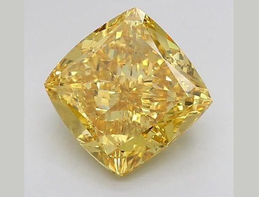 Loose Diamond - CUSHION MODIFIED 3.68ct Fancy Vivid Yellow VS2: Loose Diamond - CUSHION MODIFIED 3.68ct Fancy Vivid Yellow VS2 Source: This is a real non-mined Diamond that has been grown in a lab Shape: CUSHION MODIFIED Carats: 3.68 Color: Fancy Vivid Yellow Cert