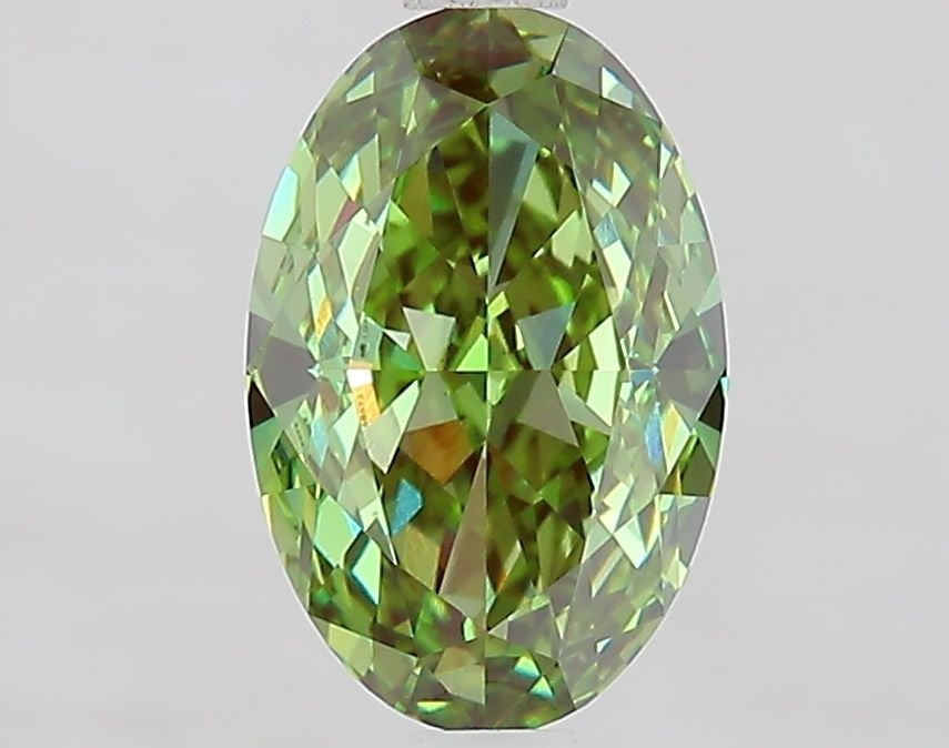 Loose Diamond - OVAL 2.1ct Fancy Vivid Green VS1: Loose Diamond - OVAL 2.1ct Fancy Vivid Green VS1 Source: This is a real non-mined Diamond that has been grown in a lab Shape: OVAL Carats: 2.1 Color: Fancy Vivid Green Certification: IGI Video: