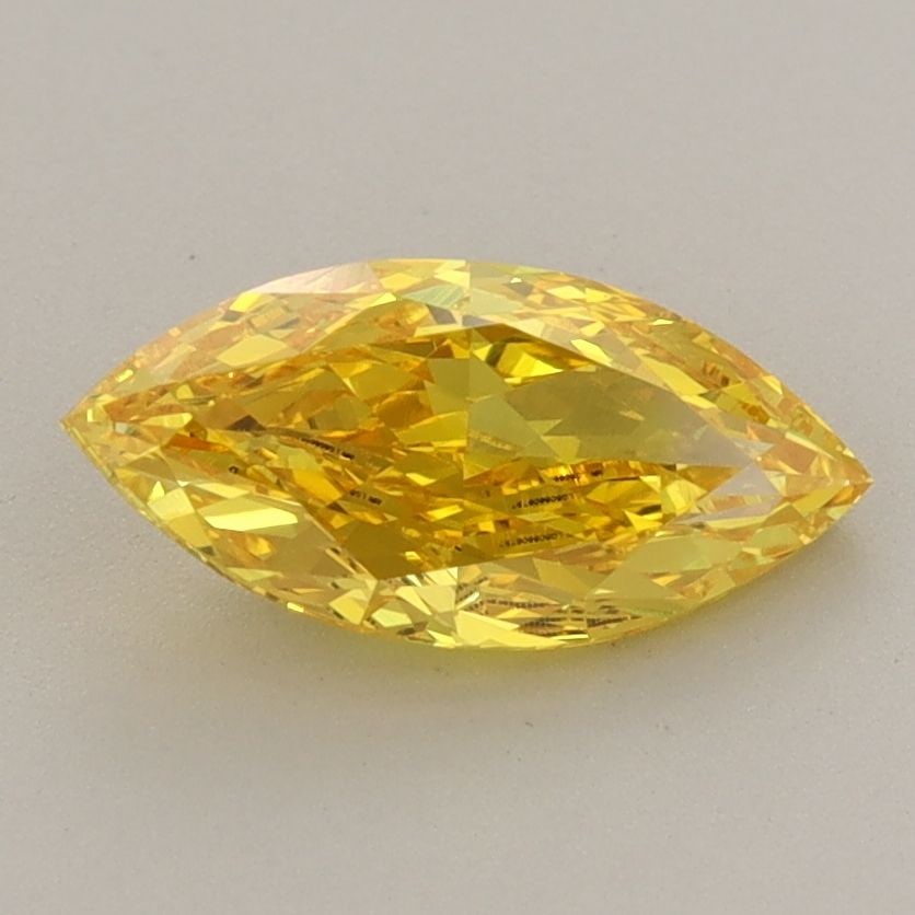 Loose Diamond - MARQUISE 1.22ct Fancy Vivid Yellow VVS2: Loose Diamond - MARQUISE 1.22ct Fancy Vivid Yellow VVS2 Source: This is a real non-mined Diamond that has been grown in a lab Shape: MARQUISE Carats: 1.22 Color: Fancy Vivid Yellow Certification: IGI 