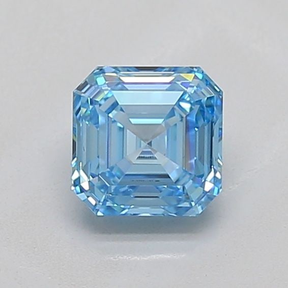 Loose Diamond - ASSCHER 1.04ct Fancy Vivid Blue VS1: Loose Diamond - ASSCHER 1.04ct Fancy Vivid Blue VS1 Source: This is a real non-mined Diamond that has been grown in a lab Shape: ASSCHER Carats: 1.04 Color: Fancy Vivid Blue Certification: IGI Video: