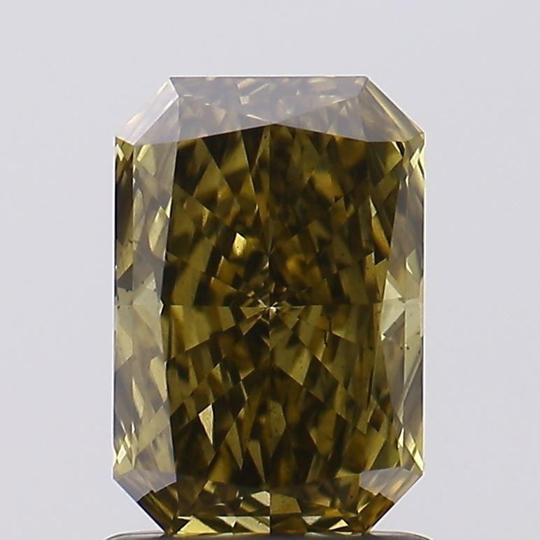 Loose Diamond - RADIANT 1.09ct Fancy Gray Yellow VS2: Loose Diamond - RADIANT 1.09ct Fancy Gray Yellow VS2 Source: This is a real non-mined Diamond that has been grown in a lab Shape: RADIANT Carats: 1.09 Color: Fancy Gray Yellow Certification: IGI Video