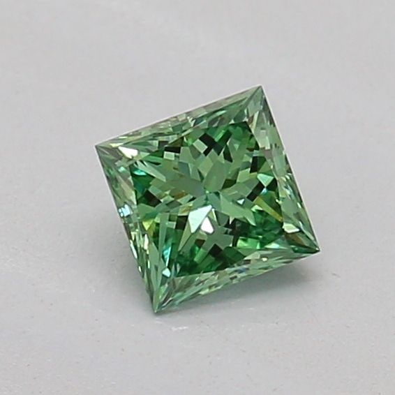 Loose Diamond - PRINCESS 0.21ct Fancy Vivid Green VS1: Loose Diamond - PRINCESS 0.21ct Fancy Vivid Green VS1 Source: This is a real non-mined Diamond that has been grown in a lab Shape: PRINCESS Carats: 0.21 Color: Fancy Vivid Green Certification: IGI Vid