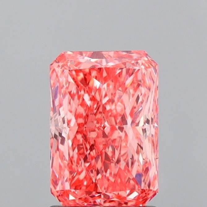 Loose Diamond - RADIANT 1.57ct Fancy Vivid Pink SI1: Loose Diamond - RADIANT 1.57ct Fancy Vivid Pink SI1 Source: This is a real non-mined Diamond that has been grown in a lab Shape: RADIANT Carats: 1.57 Color: Fancy Vivid Pink Certification: IGI Video:
