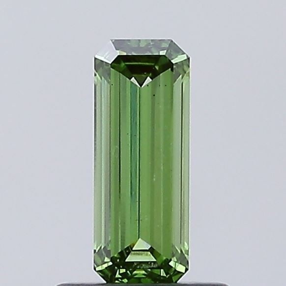 Loose Diamond - EMERALD 0.66ct Fancy Vivid Green VS1: Loose Diamond - EMERALD 0.66ct Fancy Vivid Green VS1 Source: This is a real non-mined Diamond that has been grown in a lab Shape: EMERALD Carats: 0.66 Color: Fancy Vivid Green Certification: IGI Video