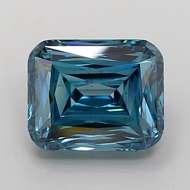 Loose Diamond - CUSHION MODIFIED 3.01ct Fancy Vivid Blue VS2: Loose Diamond - CUSHION MODIFIED 3.01ct Fancy Vivid Blue VS2 Source: This is a real non-mined Diamond that has been grown in a lab Shape: CUSHION MODIFIED Carats: 3.01 Color: Fancy Vivid Blue Certific