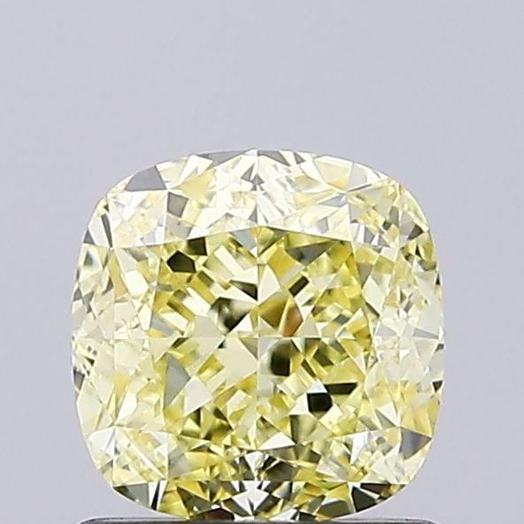 Loose Diamond - CUSHION MODIFIED 1.02ct Fancy Yellow VVS2: Loose Diamond - CUSHION MODIFIED 1.02ct Fancy Yellow VVS2 Source: This is a real non-mined Diamond that has been grown in a lab Shape: CUSHION MODIFIED Carats: 1.02 Color: Fancy Yellow Certification: 