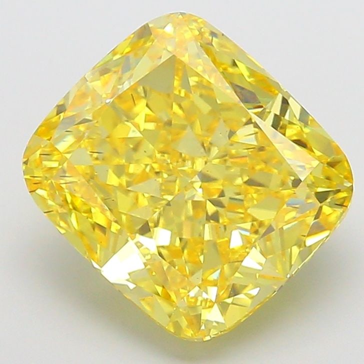 Loose Diamond - CUSHION MODIFIED 10.04ct Fancy Vivid Yellow VS2: Loose Diamond - CUSHION MODIFIED 10.04ct Fancy Vivid Yellow VS2 Source: This is a real non-mined Diamond that has been grown in a lab Shape: CUSHION MODIFIED Carats: 10.04 Color: Fancy Vivid Yellow Ce