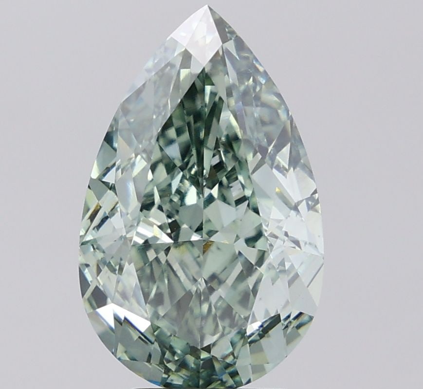 Loose Diamond - PEAR 4.82ct Fancy Vivid Green VS1: Loose Diamond - PEAR 4.82ct Fancy Vivid Green VS1 Source: This is a real non-mined Diamond that has been grown in a lab Shape: PEAR Carats: 4.82 Color: Fancy Vivid Green Certification: IGI PLEASE NOTE