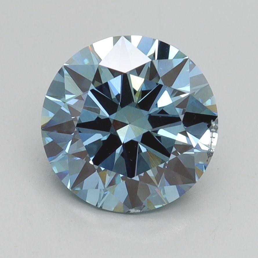 Loose Diamond - ROUND 2.02ct Fancy Vivid Blue SI2: Loose Diamond - ROUND 2.02ct Fancy Vivid Blue SI2 Source: This is a real non-mined Diamond that has been grown in a lab Shape: ROUND Carats: 2.02 Color: Fancy Vivid Blue Certification: IGI Video: